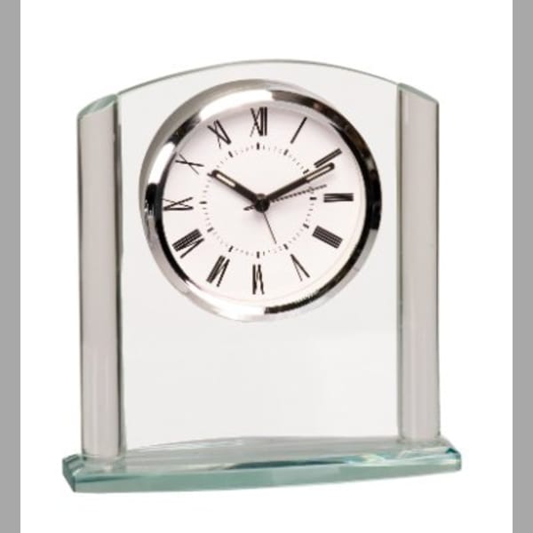5.75" x 6.25" Glass Quartz Clock Plaque – item GCK001 image 2