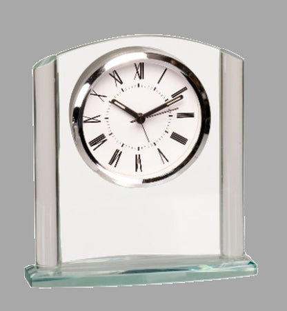 5.75" x 6.25" Glass Quartz Clock Plaque – item GCK001