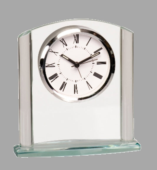 5.75" x 6.25" Glass Quartz Clock Plaque – item GCK001