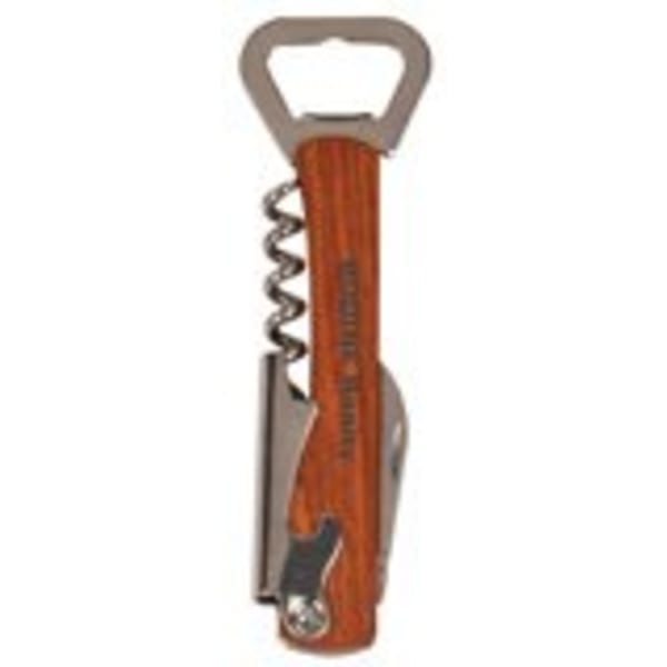 5.25" Wooden Bottle Opener & Wine Corkscrew – item GFT045
