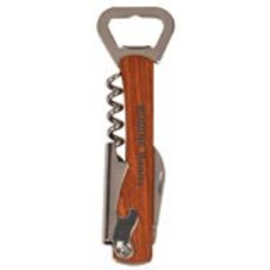 5.25" Wooden Bottle Opener & Wine Corkscrew – item GFT045