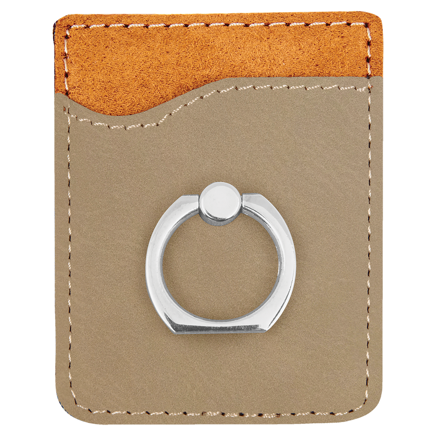 2.375" x 3.125" Light Brown Leatherette Phone Wallet with – item GFT1121 image 3