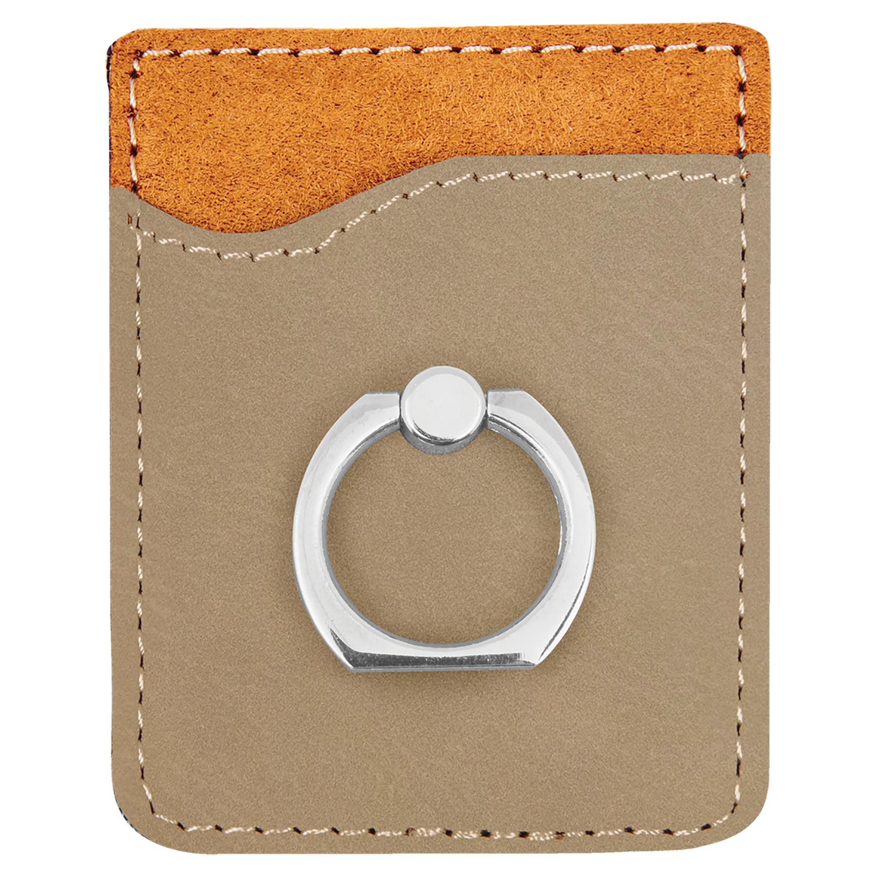 2.375" x 3.125" Light Brown Leatherette Phone Wallet with – item GFT1121 image 3