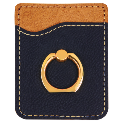 2.375" x 3.125" Black/Gold Leatherette Phone Wallet with – item GFT1123 image 3