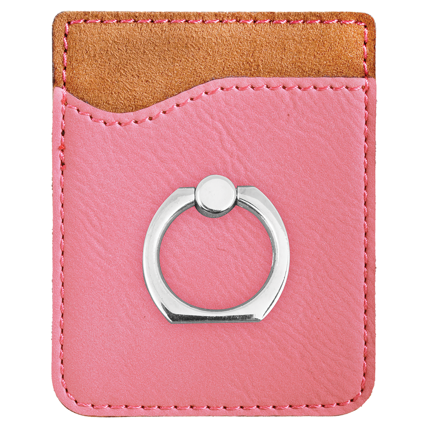 2.375" x 3.125" Pink Leatherette Phone Wallet with Ring – item GFT1127 image 3
