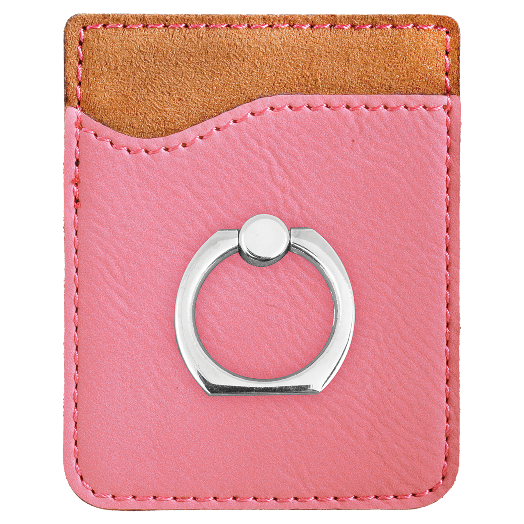 2.375" x 3.125" Pink Leatherette Phone Wallet with Ring – item GFT1127 image 3