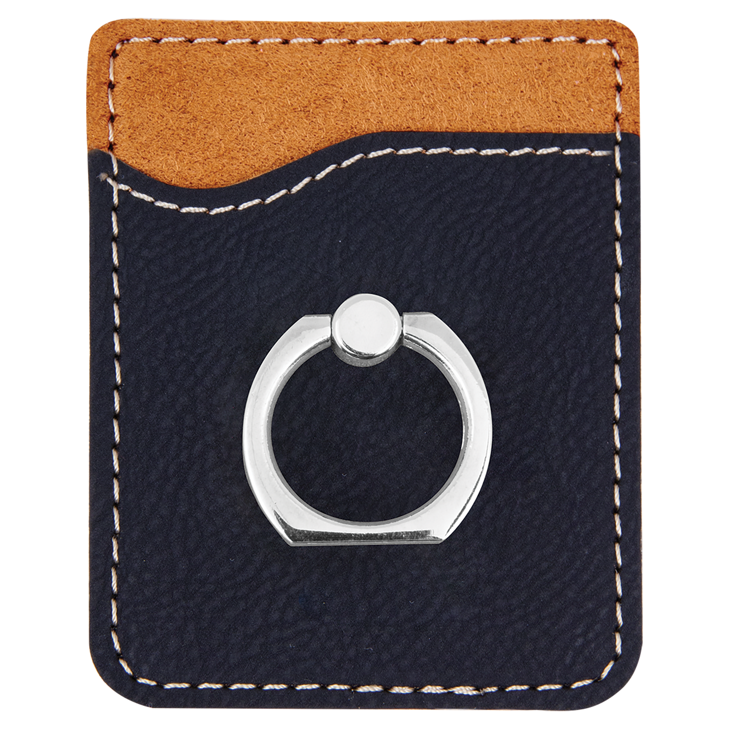 2.375" x 3.125" Black/Silver Leatherette Phone Wallet with – item GFT1128 image 3