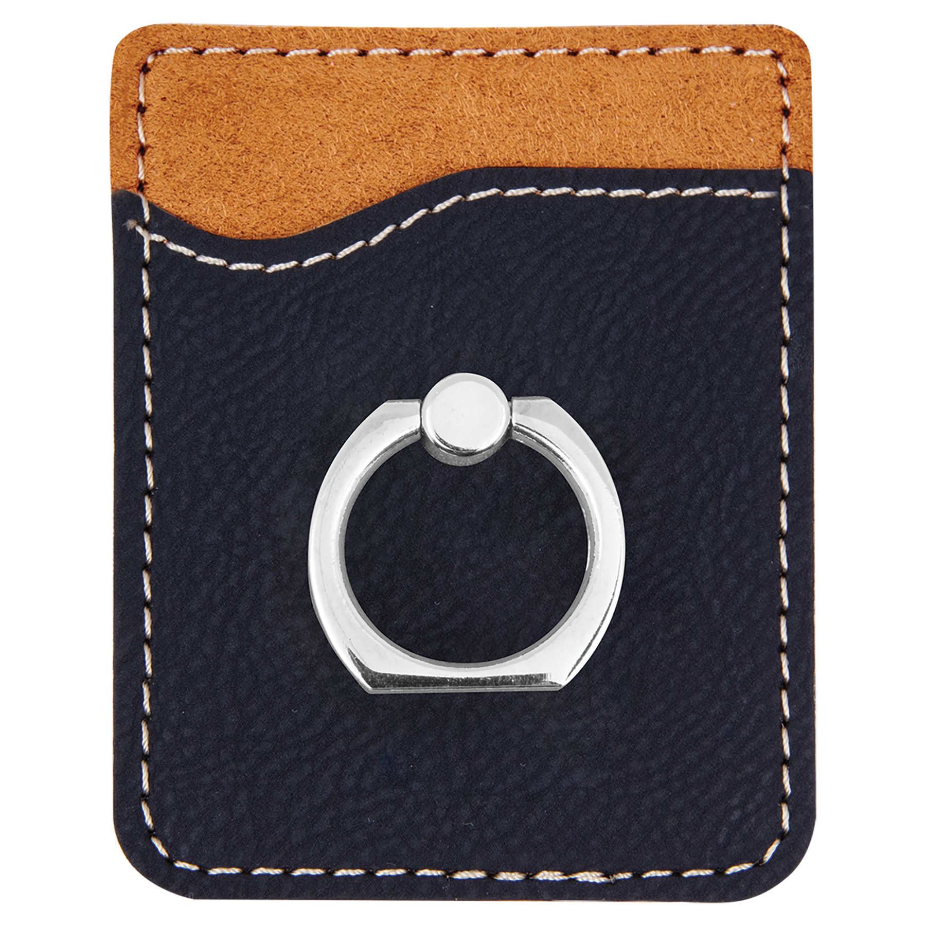 2.375" x 3.125" Black/Silver Leatherette Phone Wallet with – item GFT1128 image 3