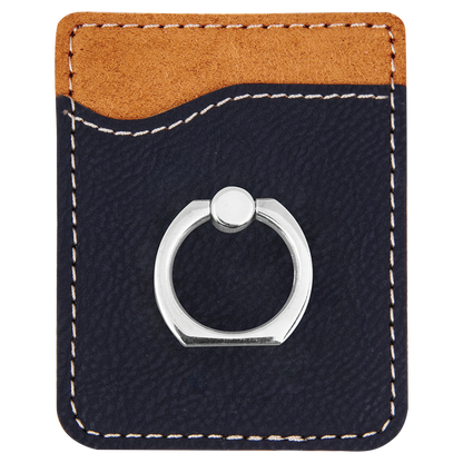 2.375" x 3.125" Black/Silver Leatherette Phone Wallet with – item GFT1128 image 3