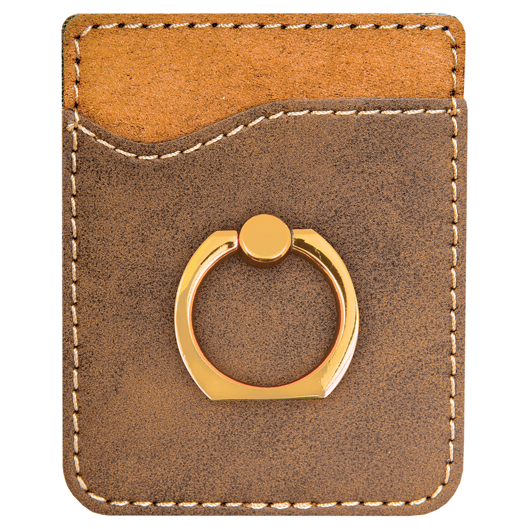 2.375" x 3.125" Rustic/Gold Leatherette Phone Wallet with – item GFT1129 image 3