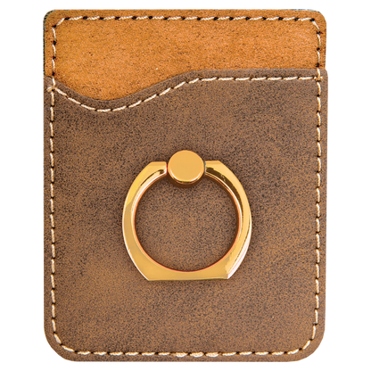 2.375" x 3.125" Rustic/Gold Leatherette Phone Wallet with – item GFT1129 image 3