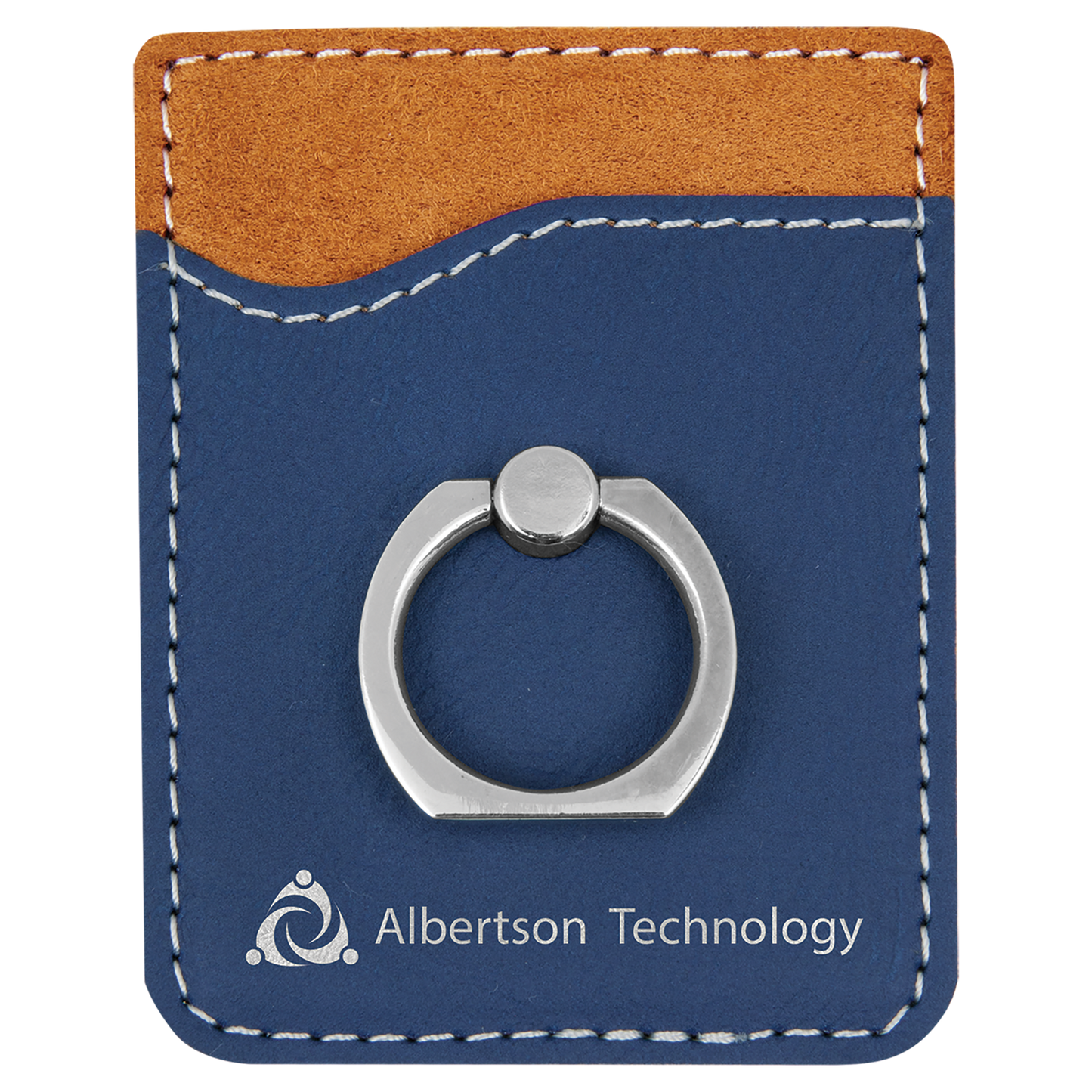 2.375" x 3.125" Blue/Silver Leatherette Phone Wallet with – item GFT1130