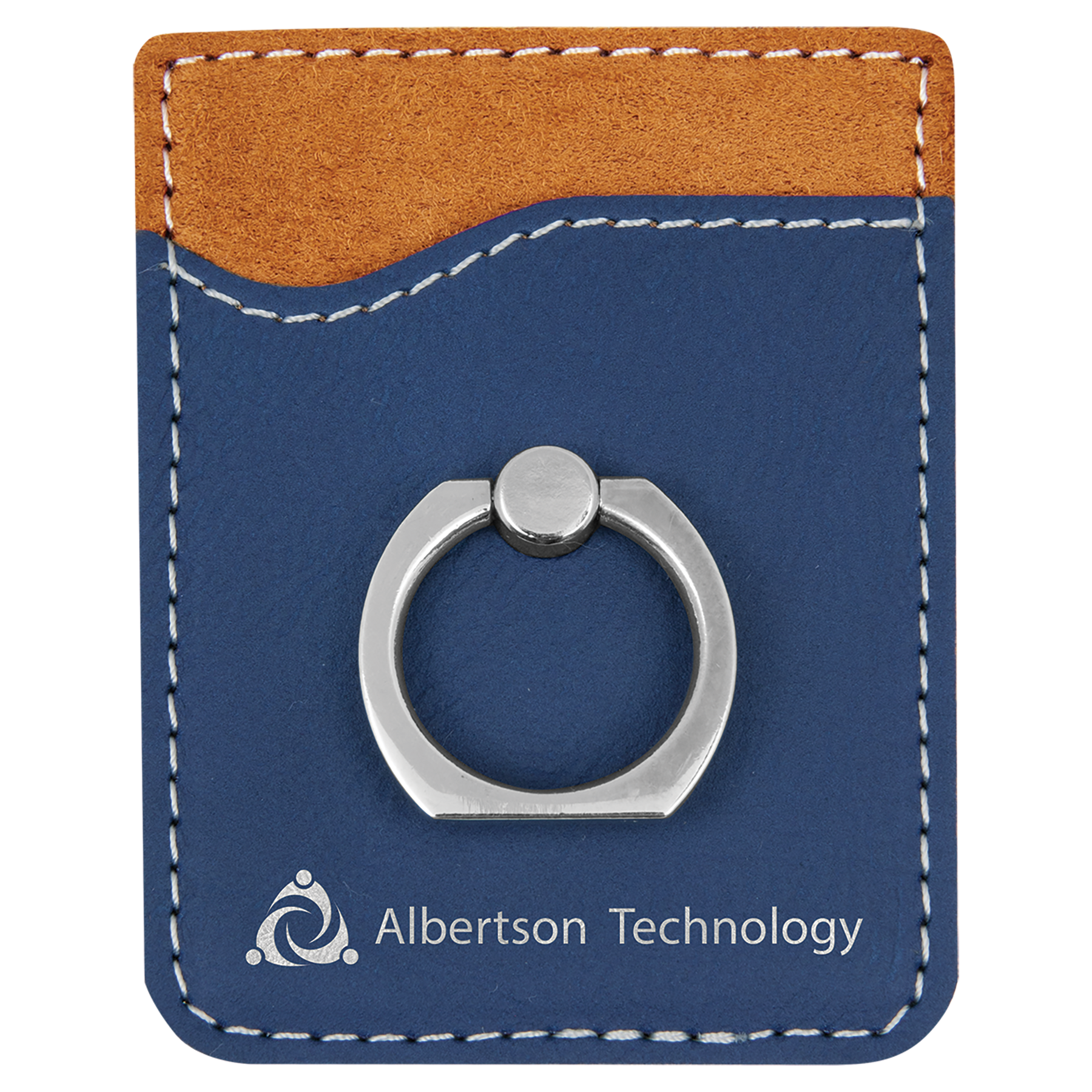 2.375" x 3.125" Blue/Silver Leatherette Phone Wallet with – item GFT1130