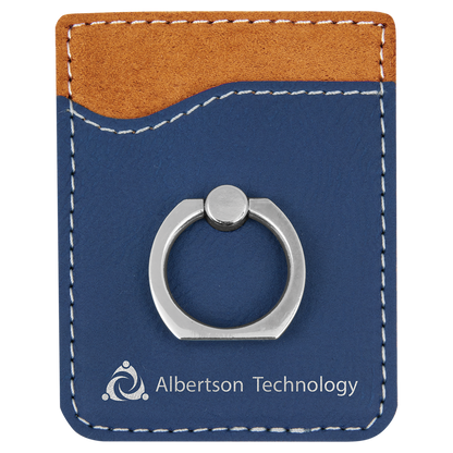 2.375" x 3.125" Blue/Silver Leatherette Phone Wallet with – item GFT1130