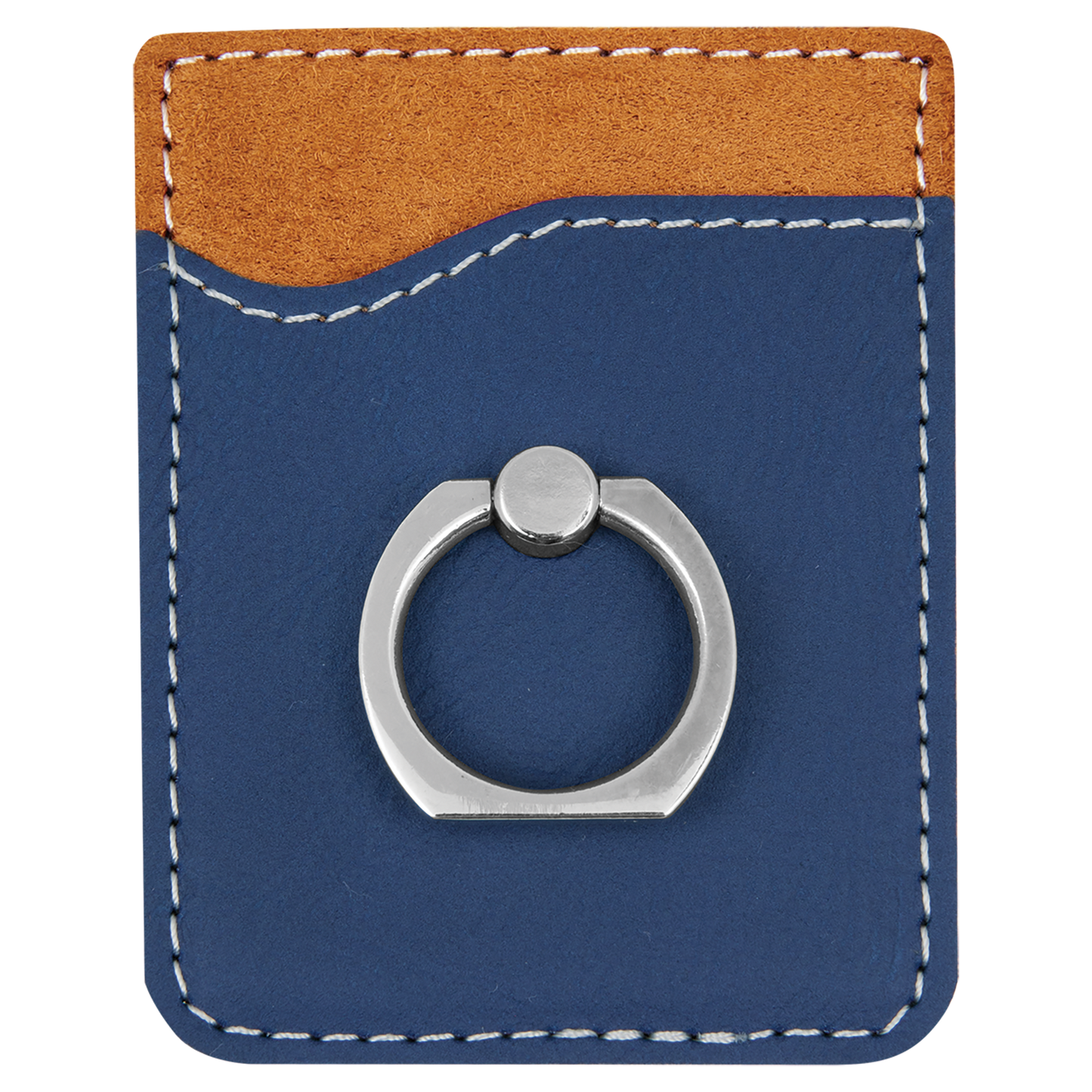 2.375" x 3.125" Blue/Silver Leatherette Phone Wallet with – item GFT1130 image 3
