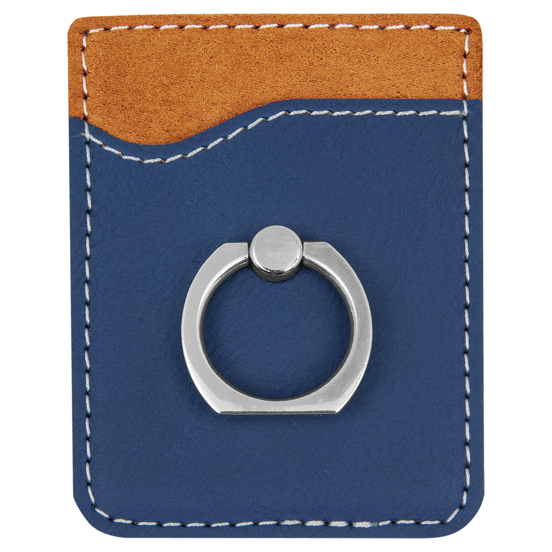 2.375" x 3.125" Blue/Silver Leatherette Phone Wallet with – item GFT1130 image 3