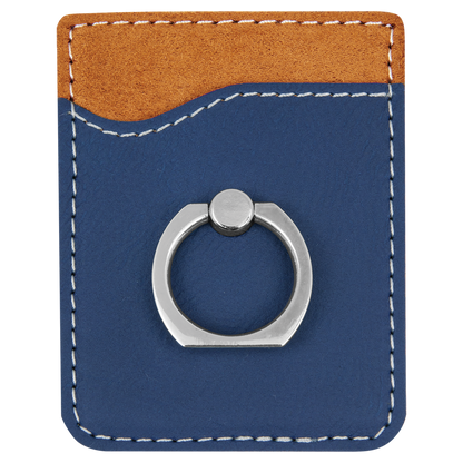 2.375" x 3.125" Blue/Silver Leatherette Phone Wallet with – item GFT1130 image 3