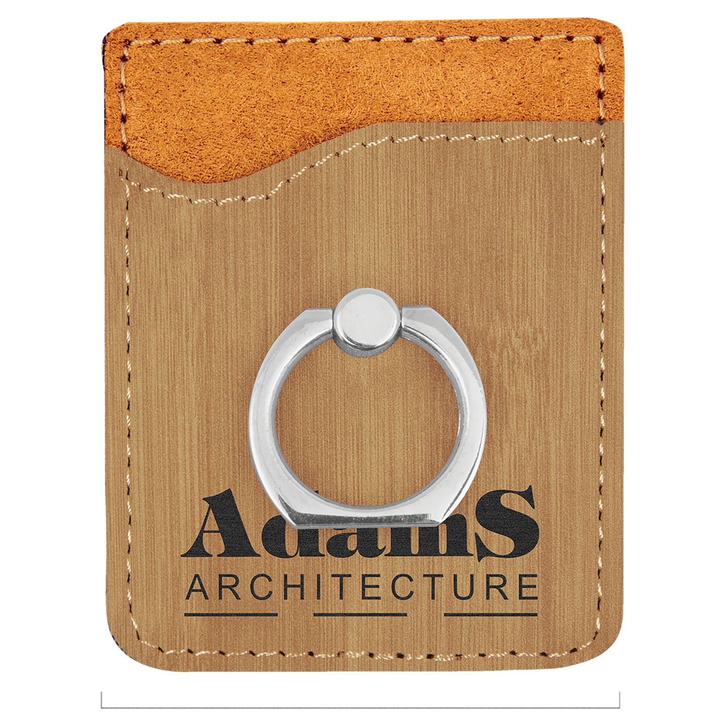 2.375" x 3.125" Bamboo Leatherette Phone Wallet with Ring – item GFT1132