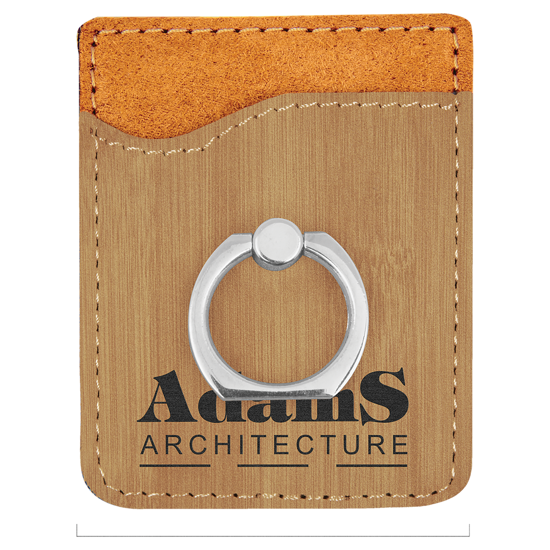 2.375" x 3.125" Bamboo Leatherette Phone Wallet with Ring – item GFT1132