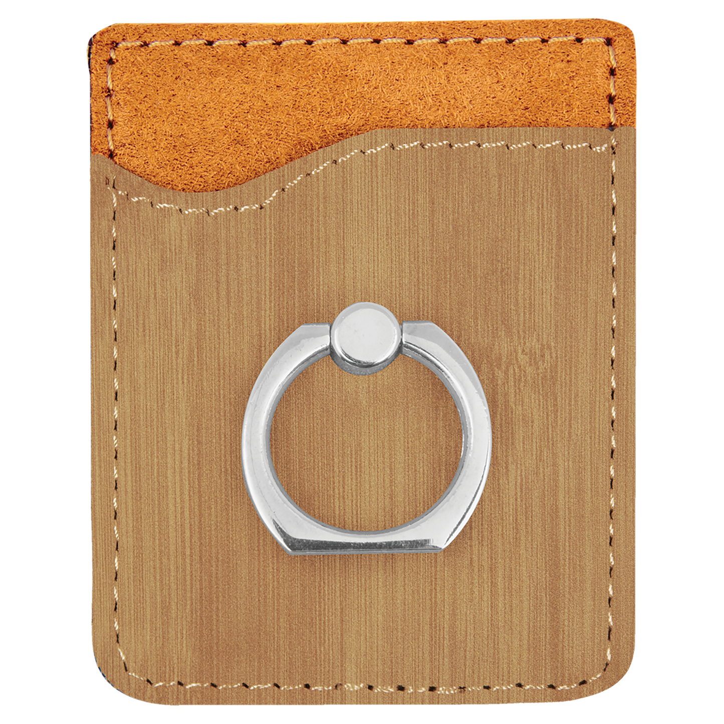2.375" x 3.125" Bamboo Leatherette Phone Wallet with Ring – item GFT1132 image 3