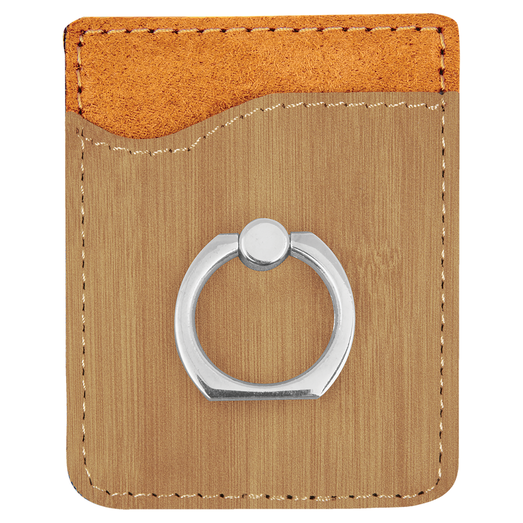 2.375" x 3.125" Bamboo Leatherette Phone Wallet with Ring – item GFT1132 image 3