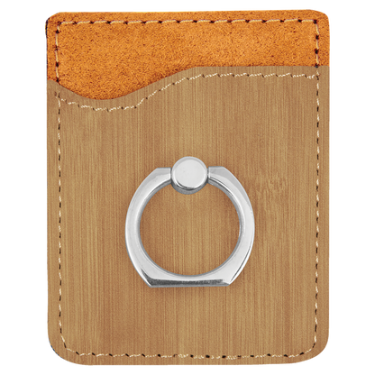 2.375" x 3.125" Bamboo Leatherette Phone Wallet with Ring – item GFT1132 image 3