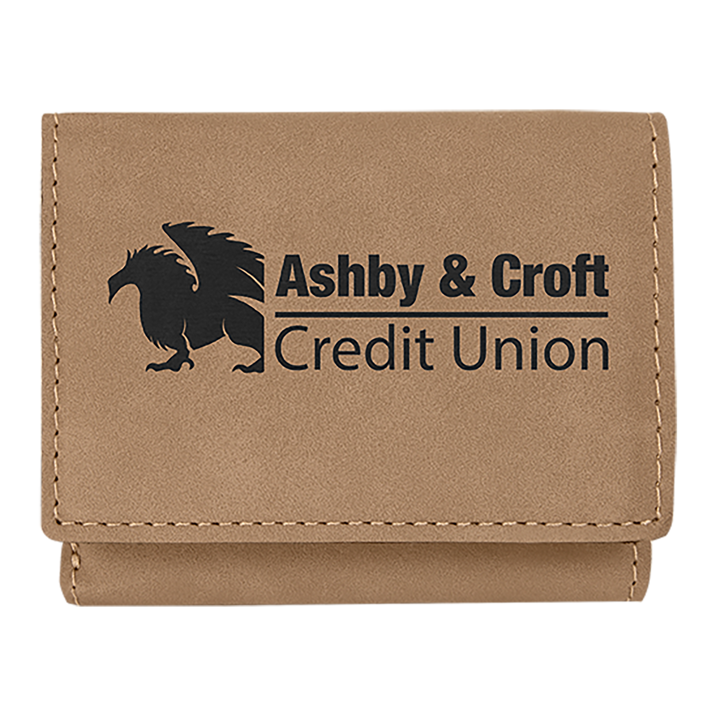 3" x 4" Light Brown Leatherette Wallet – item GFT1185