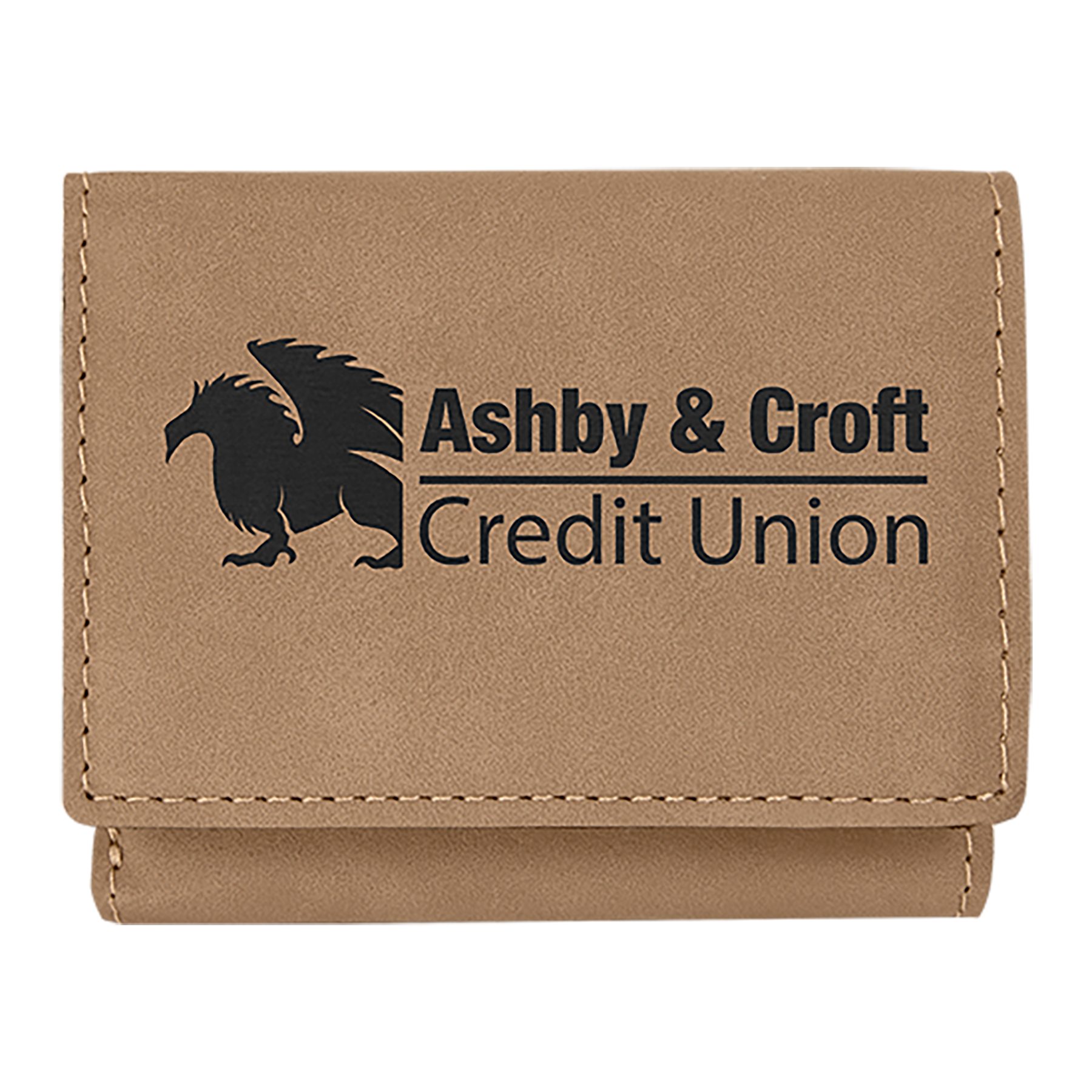 3" x 4" Light Brown Leatherette Wallet – item GFT1185