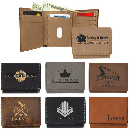 3" x 4" Light Brown Leatherette Wallet – item GFT1185 image 3