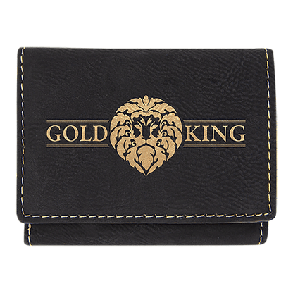 3" x 4" Black/Gold Leatherette Wallet – item GFT1187 image 3