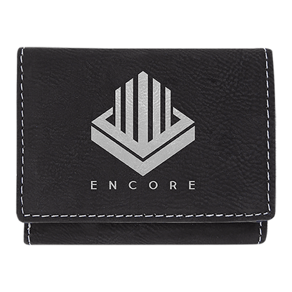 3" x 4" Black/Silver Leatherette Wallet – item GFT1190 image 3