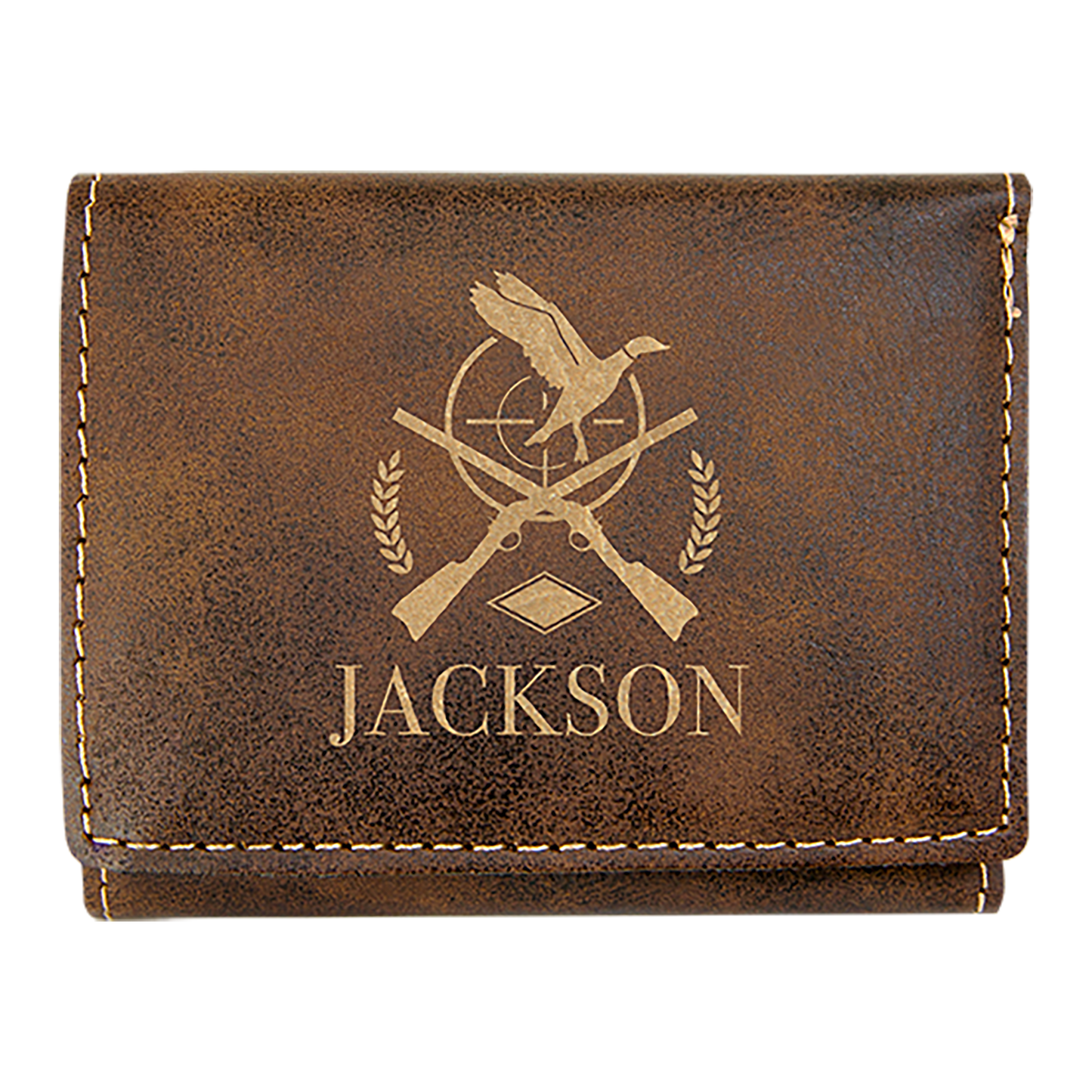 3" x 4" Rustic/Gold Leatherette Wallet – item GFT1191