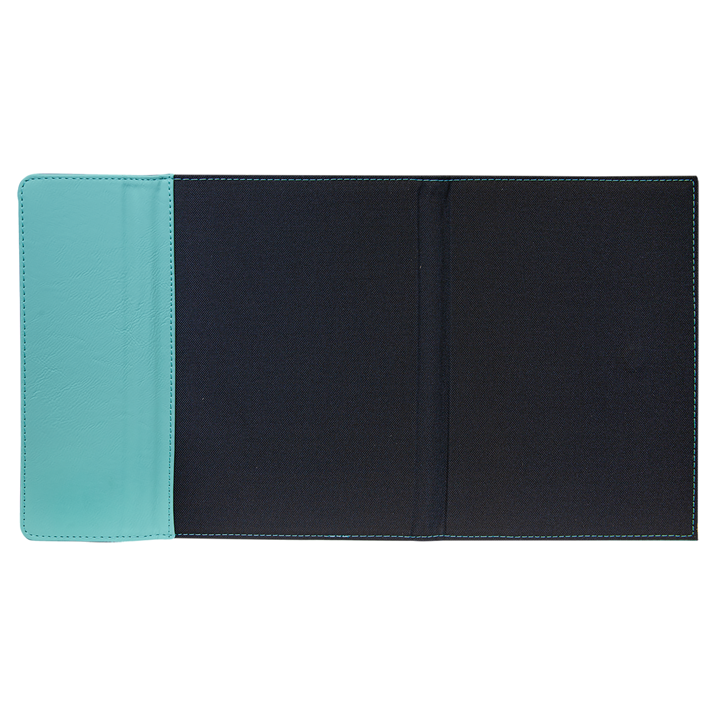 7" x 9" Teal Canvas Leatherette Portfolio – item GFT1208 image 3