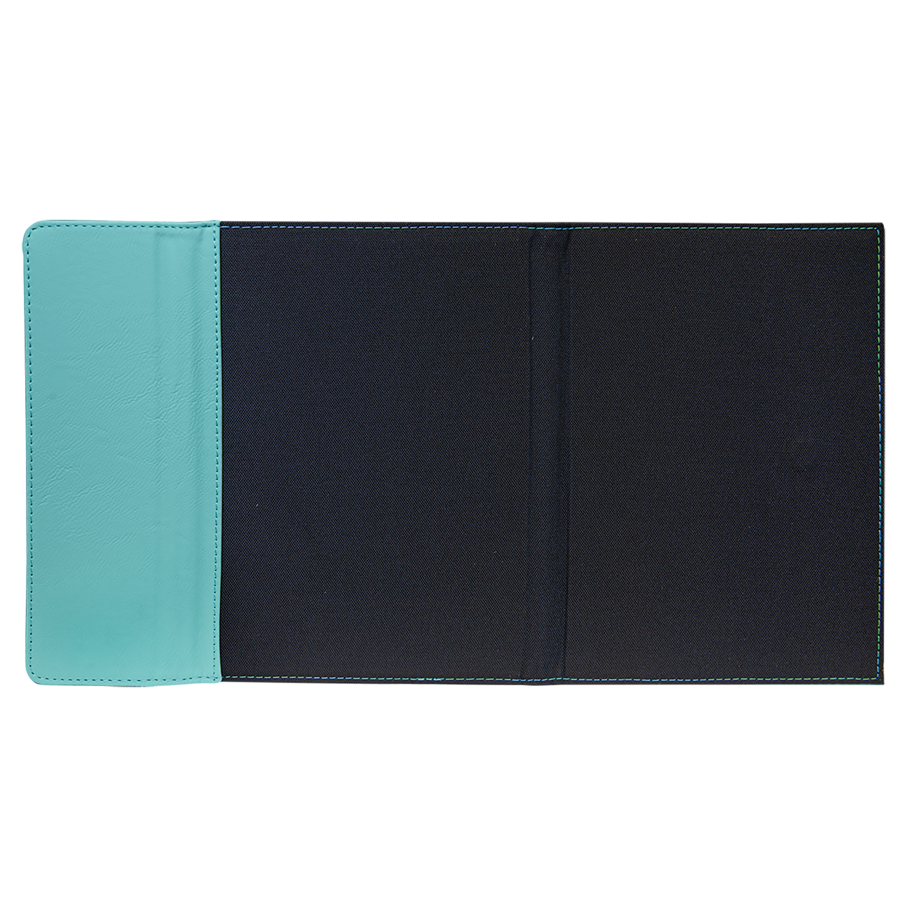7" x 9" Teal Canvas Leatherette Portfolio – item GFT1208 image 3