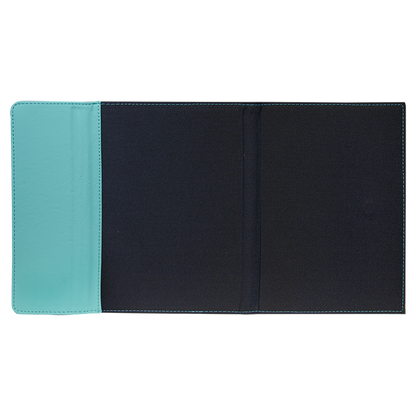 7" x 9" Teal Canvas Leatherette Portfolio – item GFT1208 image 3