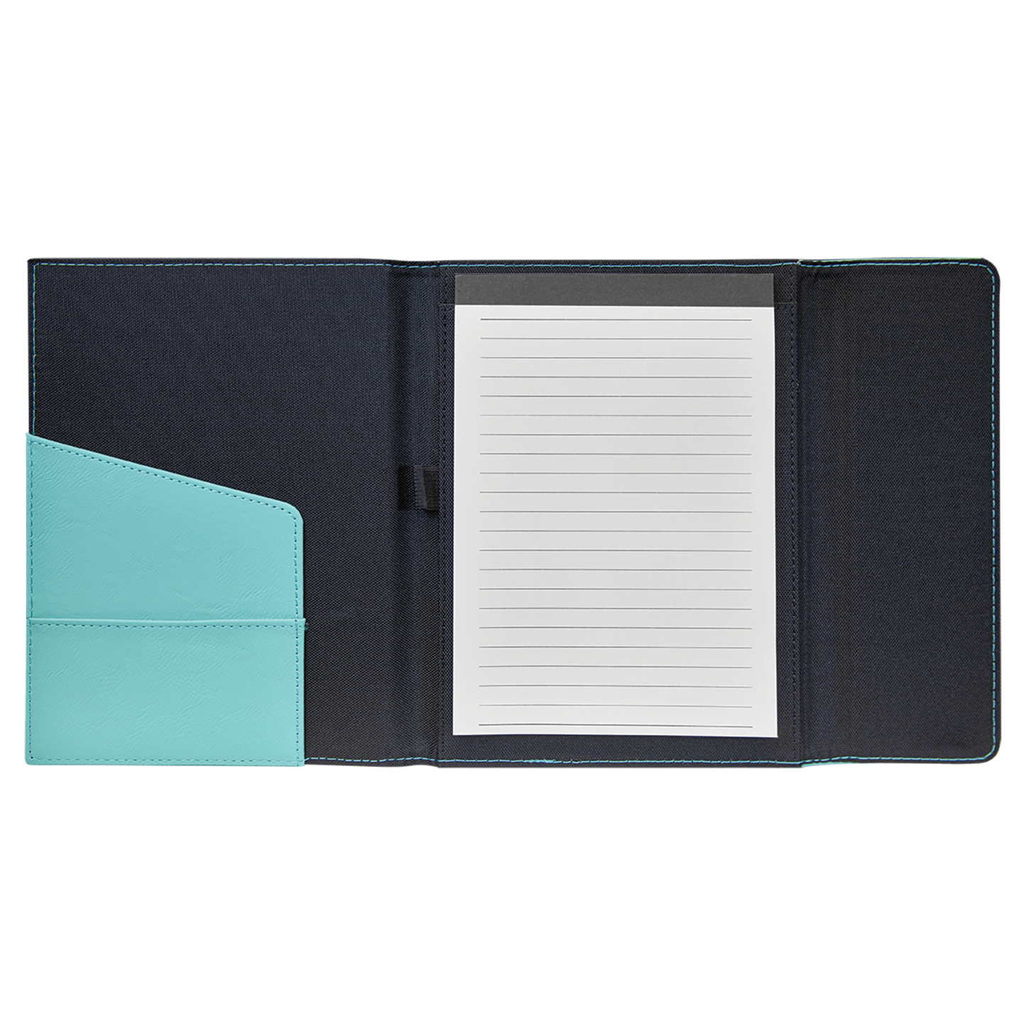 7" x 9" Teal Canvas Leatherette Portfolio – item GFT1208 image 5