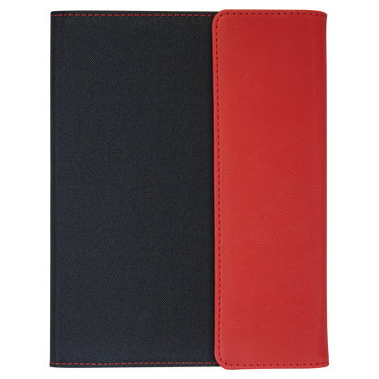 7" x 9" Red/Black Canvas Leatherette Portfolio – item GFT1210 image 4