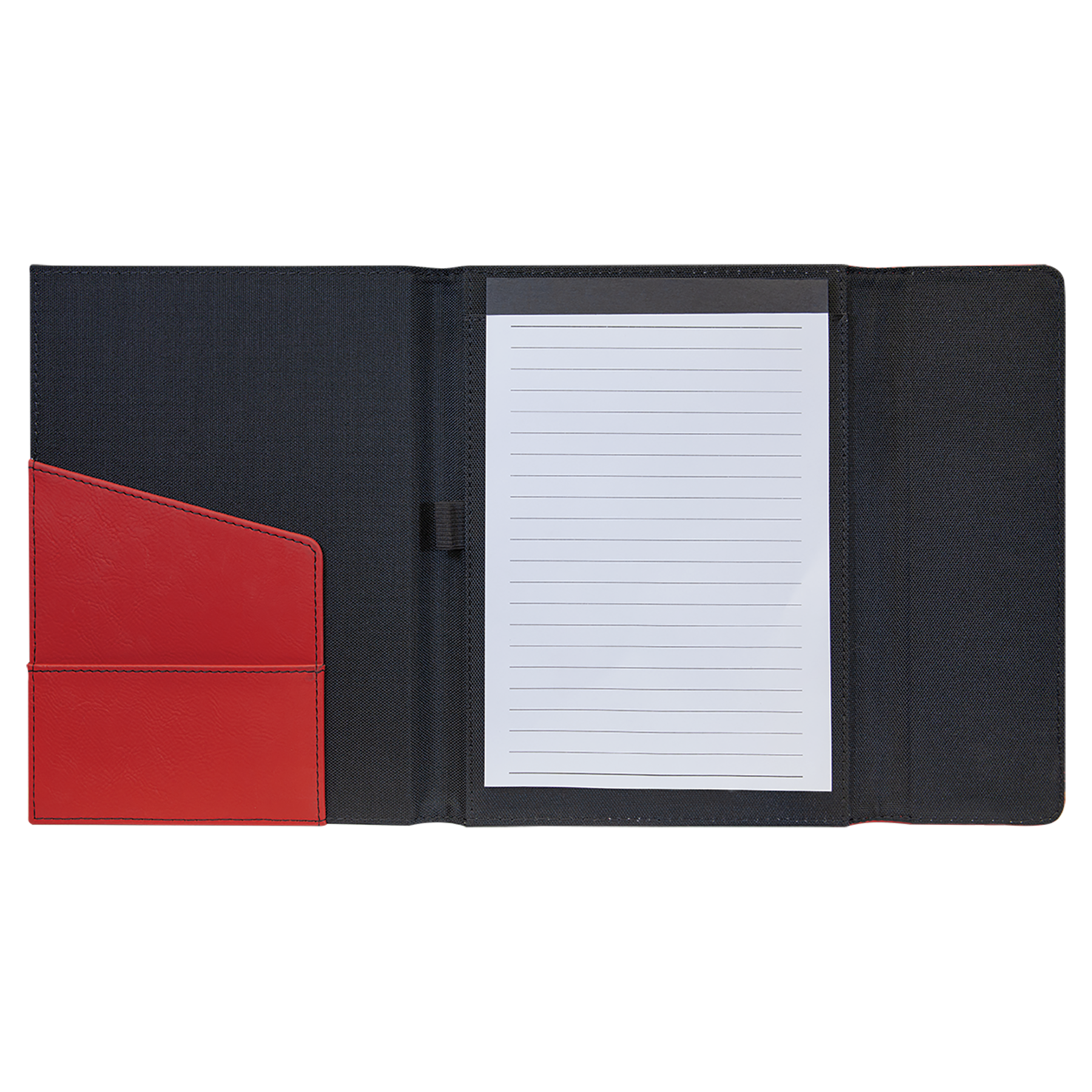7" x 9" Red/Black Canvas Leatherette Portfolio – item GFT1210 image 5