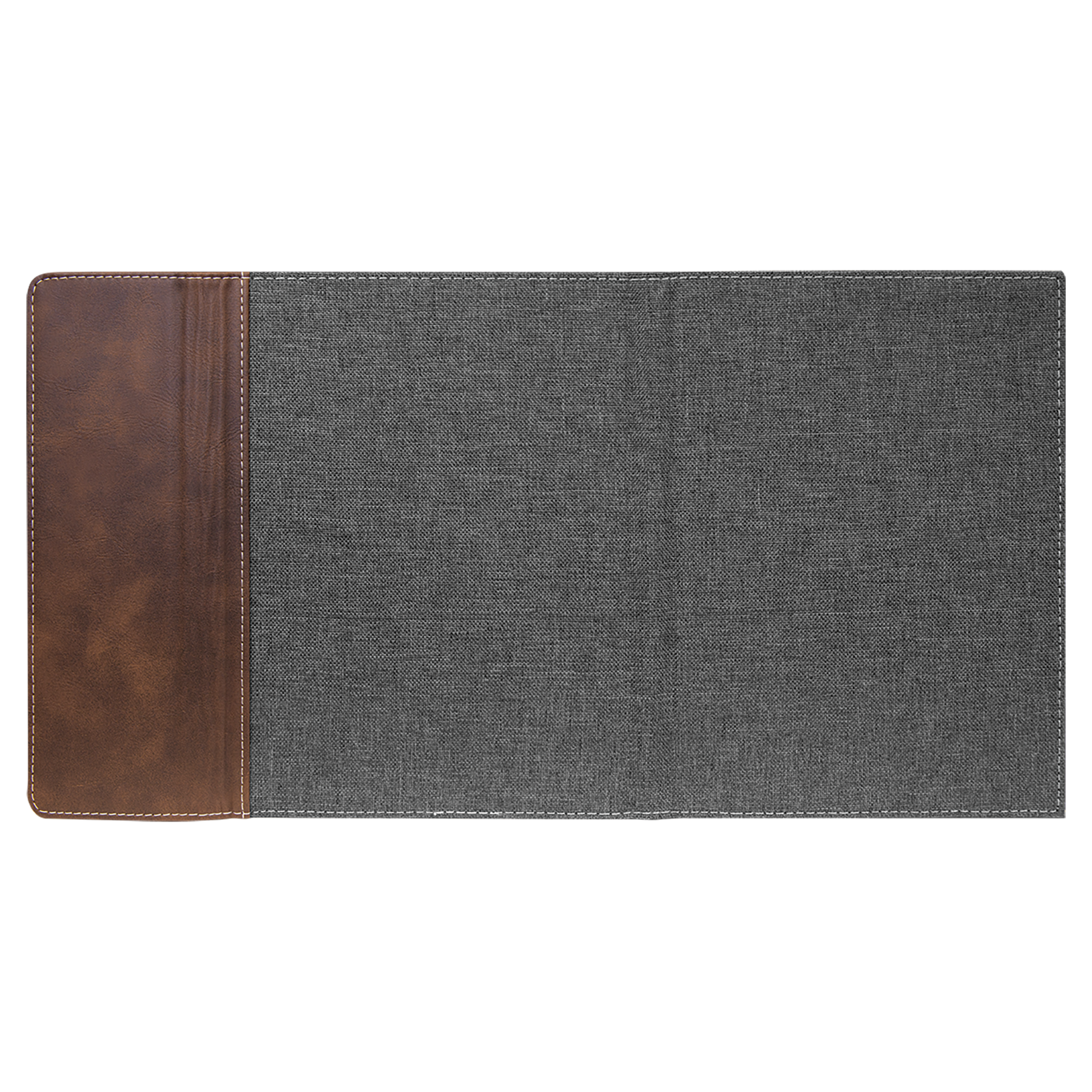 7" x 9" Rustic/Silver Canvas Leatherette Portfolio – item GFT1211 image 3
