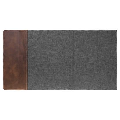 7" x 9" Rustic/Silver Canvas Leatherette Portfolio – item GFT1211 image 3