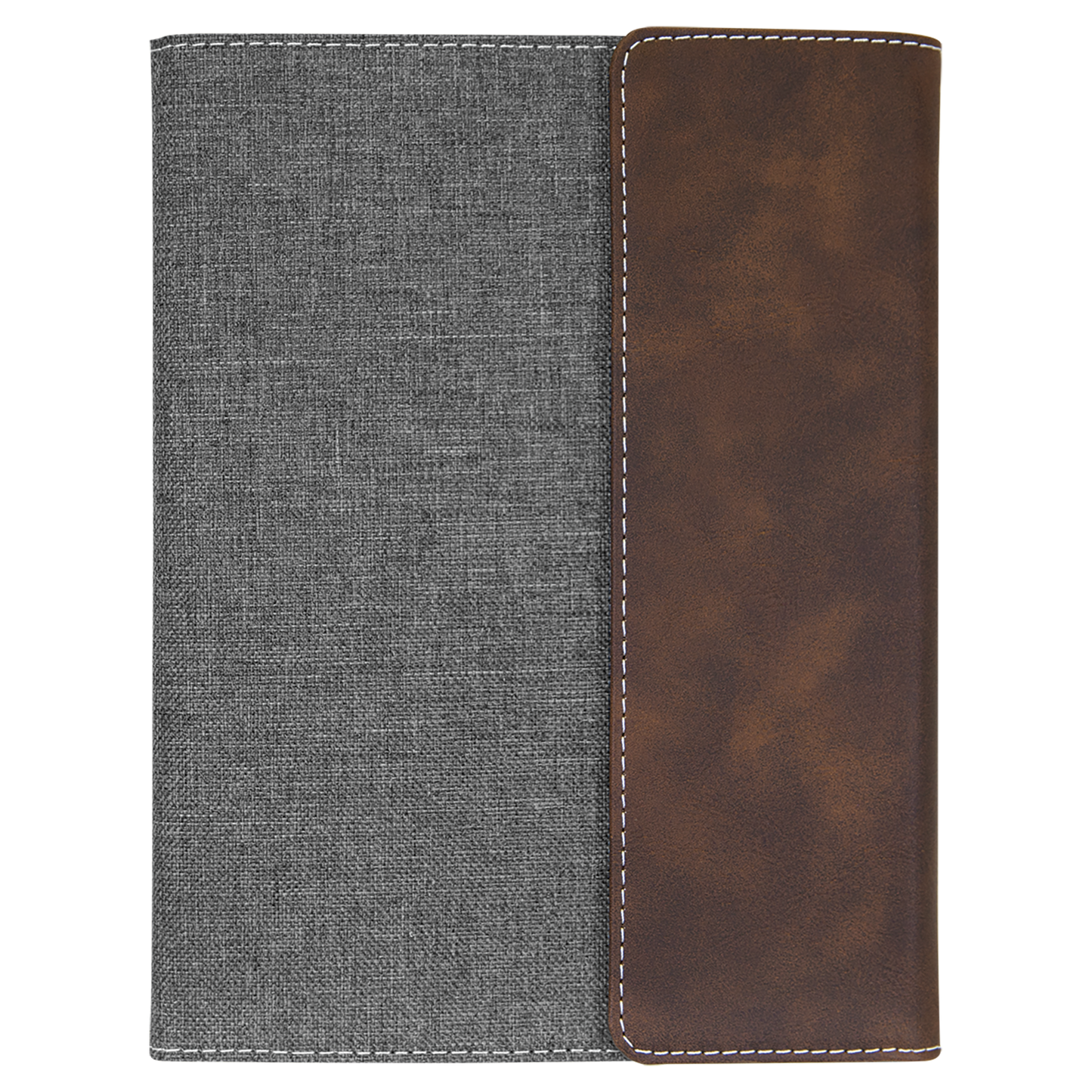 7" x 9" Rustic/Silver Canvas Leatherette Portfolio – item GFT1211 image 4