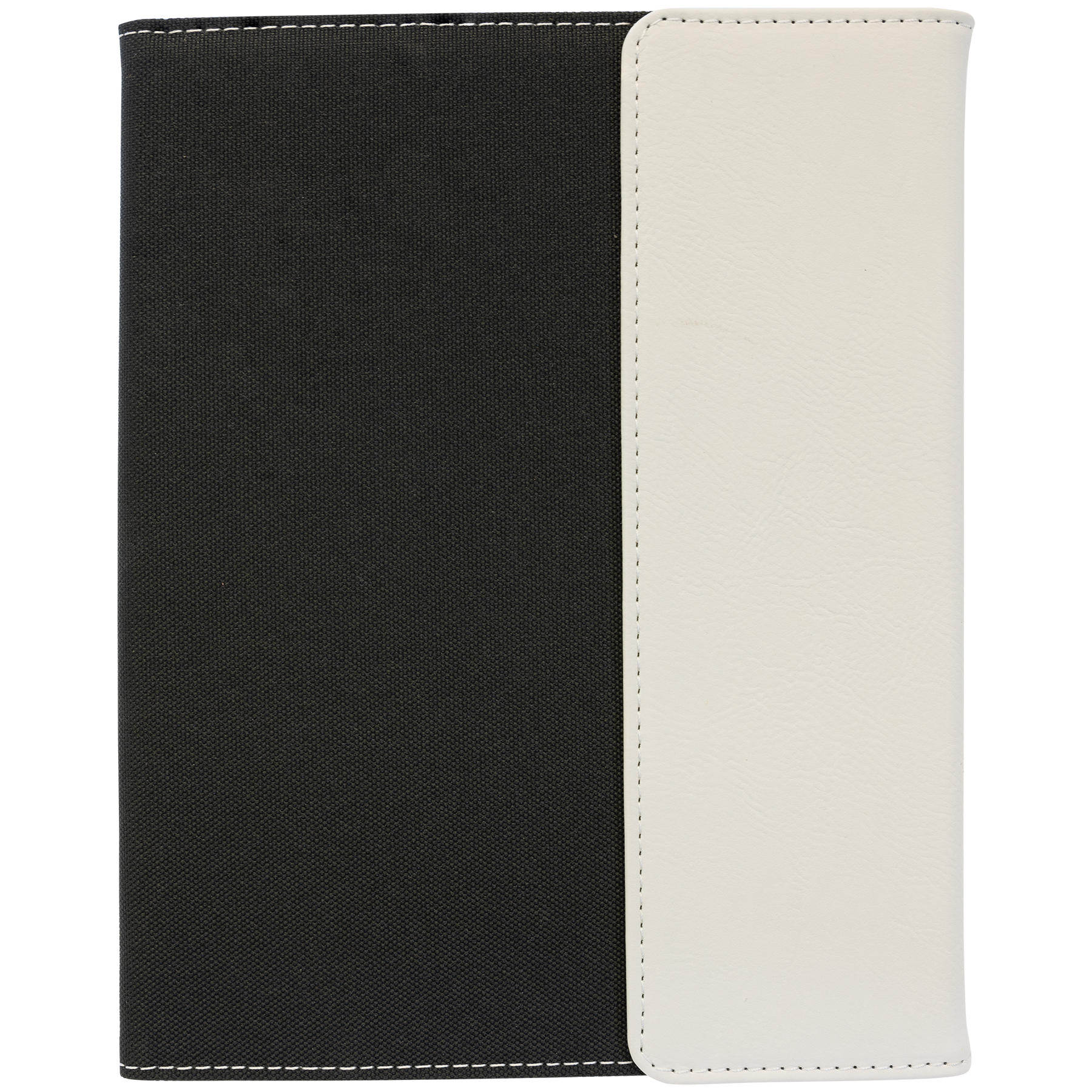 7" x 9" White/Black Canvas Leatherette Portfolio – item GFT1212 image 4
