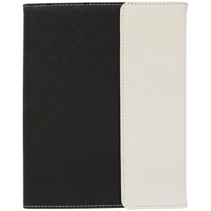 7" x 9" White/Black Canvas Leatherette Portfolio – item GFT1212 image 4