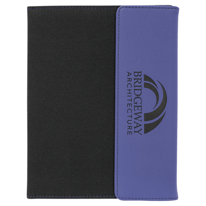 7" x 9" Purple/Black Canvas Leatherette Portfolio – item GFT1213 image 5