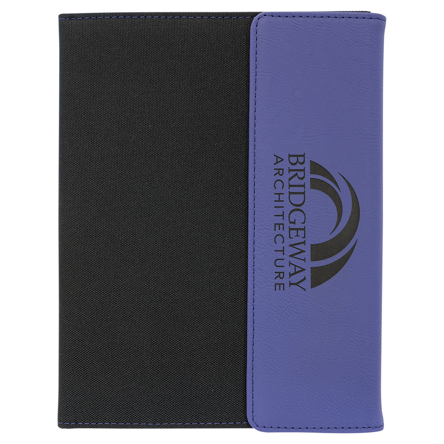 7" x 9" Purple/Black Canvas Leatherette Portfolio – item GFT1213