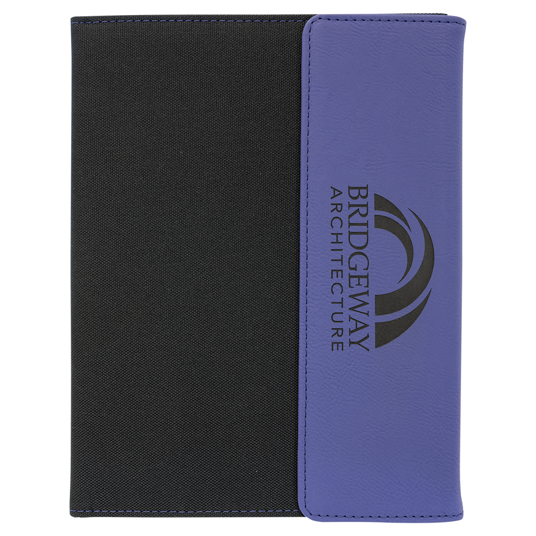 7" x 9" Purple/Black Canvas Leatherette Portfolio – item GFT1213