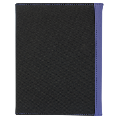 7" x 9" Purple/Black Canvas Leatherette Portfolio – item GFT1213 image 3