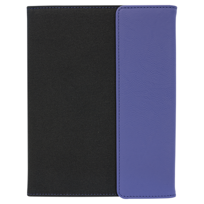 7" x 9" Purple/Black Canvas Leatherette Portfolio – item GFT1213 image 4