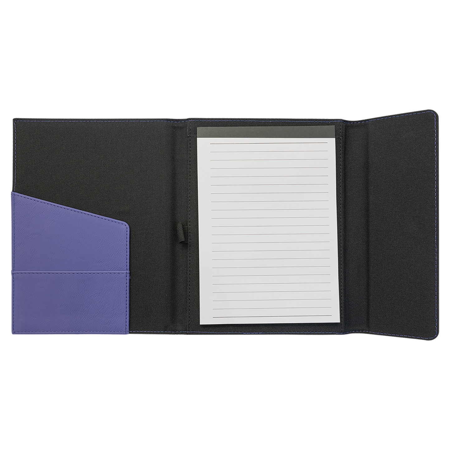 7" x 9" Purple/Black Canvas Leatherette Portfolio – item GFT1213 image 2