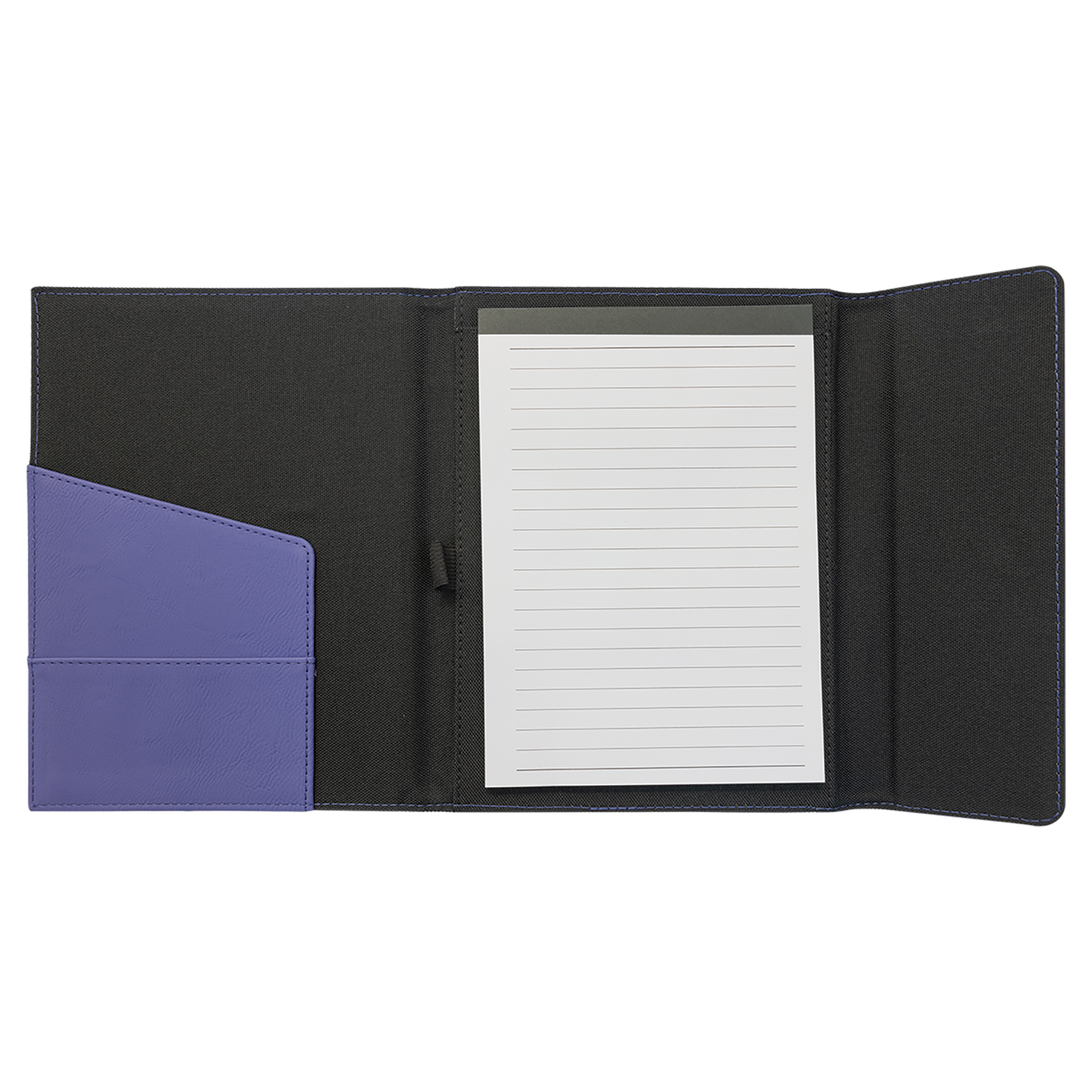7" x 9" Purple/Black Canvas Leatherette Portfolio – item GFT1213 image 2